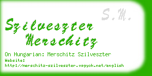 szilveszter merschitz business card